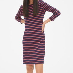 NWT S brand new gap boatneck coral striped dress